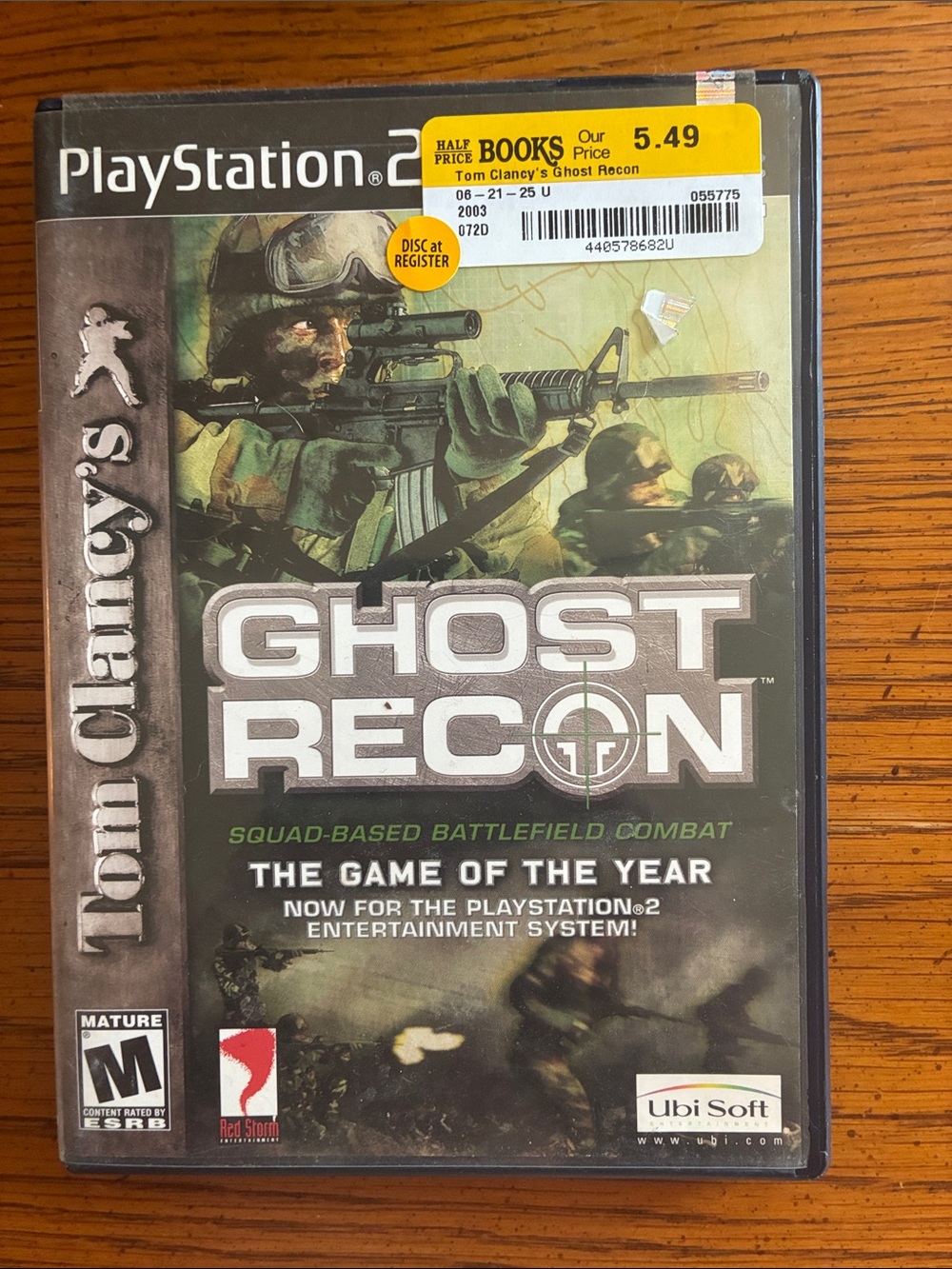 Tom Clancy's Ghost Recon PlayStation 2 Game - Green Camo Artwork